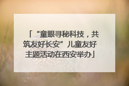 “童眼寻秘科技，共筑友好长安”儿童友好主题活动在西安举办