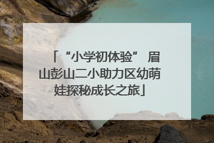 “小学初体验” 眉山彭山二小助力区幼萌娃探秘成长之旅
