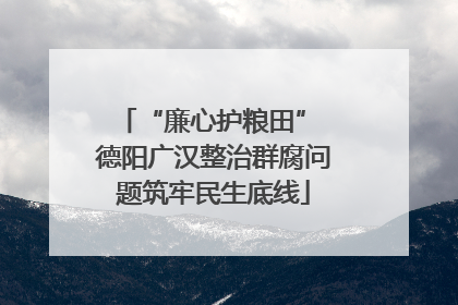 “廉心护粮田” 德阳广汉整治群腐问题筑牢民生底线