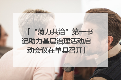 “菏力共治”第一书记助力基层治理活动启动会议在单县召开