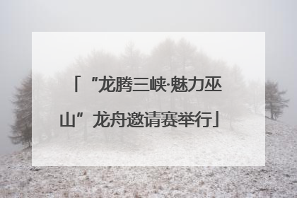 “龙腾三峡·魅力巫山”龙舟邀请赛举行