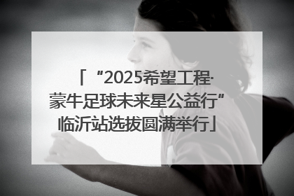 “2025希望工程·蒙牛足球未来星公益行”临沂站选拔圆满举行