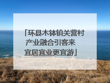 环县木钵镇关营村 产业融合引客来 宜居宜业更宜游