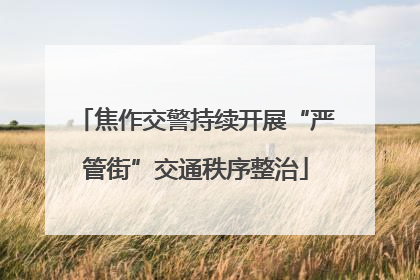 焦作交警持续开展“严管街”交通秩序整治