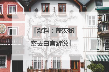 爆料：盖茨秘密去白宫游说
