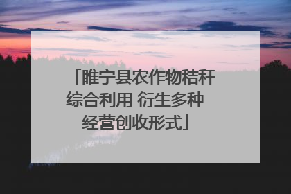 睢宁县农作物秸秆综合利用 衍生多种经营创收形式
