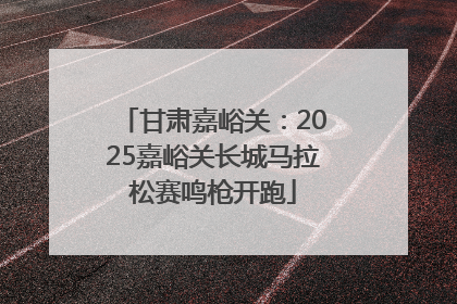 甘肃嘉峪关：2025嘉峪关长城马拉松赛鸣枪开跑