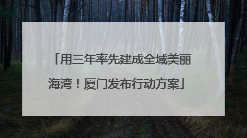 用三年率先建成全域美丽海湾！厦门发布行动方案