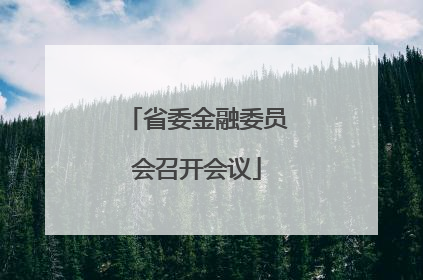 省委金融委员会召开会议
