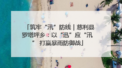 筑牢“汛”防线｜慈利县罗塔坪乡：以“迅”应“汛” 打赢暴雨防御战