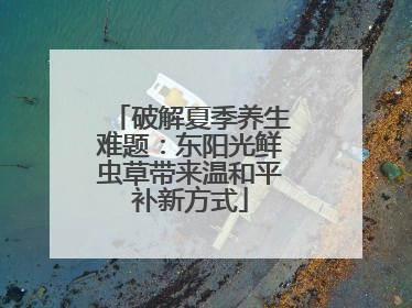 破解夏季养生难题：东阳光鲜虫草带来温和平补新方式