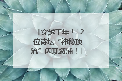穿越千年！12 位诗坛“神秘顶流”闪现溆浦！
