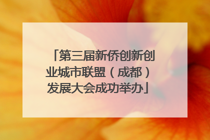 第三届新侨创新创业城市联盟（成都）发展大会成功举办
