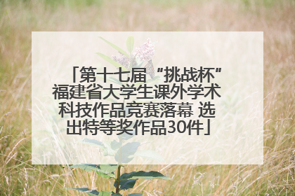 第十七届“挑战杯”福建省大学生课外学术科技作品竞赛落幕 选出特等奖作品30件