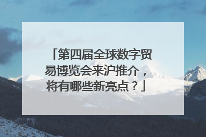 第四届全球数字贸易博览会来沪推介，将有哪些新亮点？