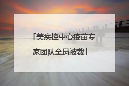 美疾控中心疫苗专家团队全员被裁
