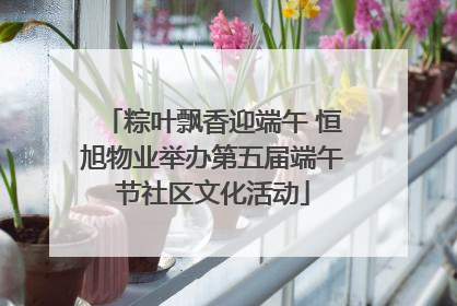 粽叶飘香迎端午 恒旭物业举办第五届端午节社区文化活动