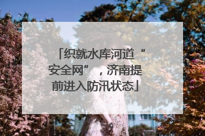 织就水库河道“安全网”，济南提前进入防汛状态