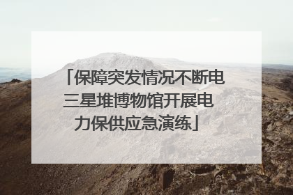 保障突发情况不断电 三星堆博物馆开展电力保供应急演练