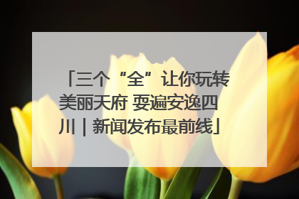 三个“全”让你玩转美丽天府 耍遍安逸四川｜新闻发布最前线