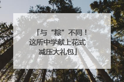 与“粽”不同！这所中学献上花式减压大礼包