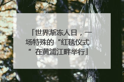 世界渐冻人日，一场特殊的“红毯仪式”在黄浦江畔举行