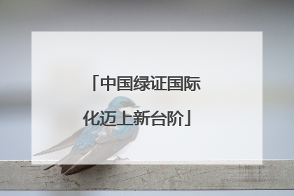 中国绿证国际化迈上新台阶