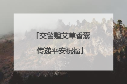 交警赠艾草香囊 传递平安祝福