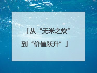 从“无米之炊”到“价值跃升”