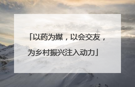 以药为媒，以会交友，为乡村振兴注入动力