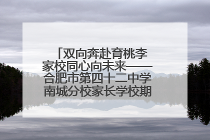 双向奔赴育桃李 家校同心向未来——合肥市第四十二中学南城分校家长学校期末总结会圆满召开