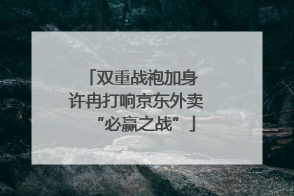 双重战袍加身 许冉打响京东外卖“必赢之战”