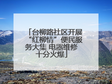 台柳路社区开展“红柳情”便民服务大集 电器维修十分火爆