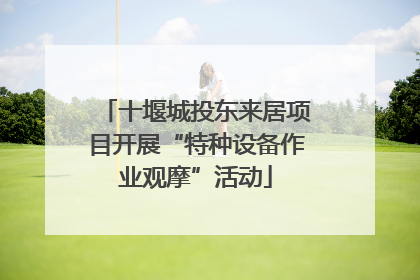 十堰城投东来居项目开展“特种设备作业观摩”活动