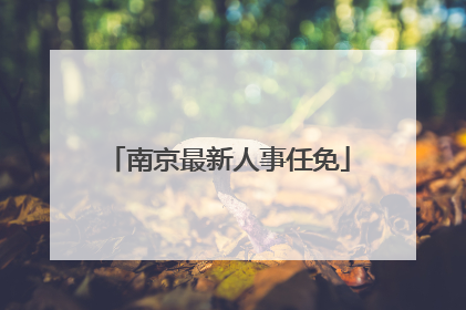 南京最新人事任免