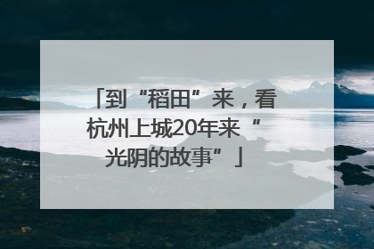到“稻田”来，看杭州上城20年来“光阴的故事”