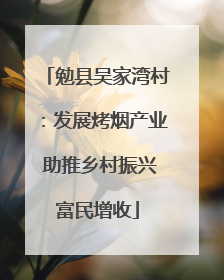勉县吴家湾村：发展烤烟产业 助推乡村振兴富民增收
