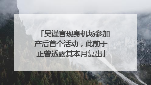 吴谨言现身机场参加产后首个活动，此前于正曾透露其本月复出