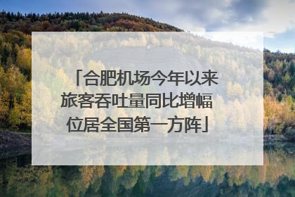 合肥机场今年以来旅客吞吐量同比增幅位居全国第一方阵