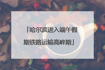 哈尔滨进入端午假期铁路运输高峰期