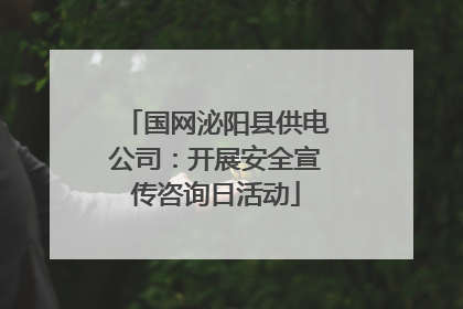 国网泌阳县供电公司：开展安全宣传咨询日活动