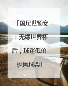 国足世预赛：无缘世界杯后，球迷低价抛售球票
