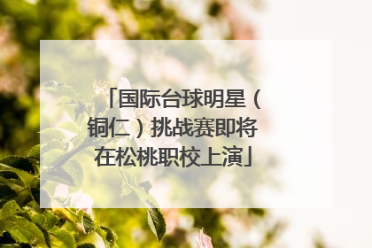 国际台球明星（铜仁）挑战赛即将在松桃职校上演