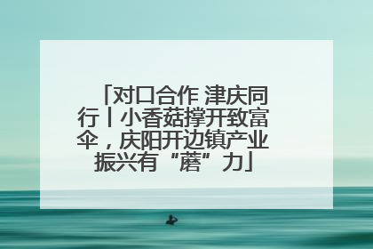 对口合作 津庆同行丨小香菇撑开致富伞，庆阳开边镇产业振兴有“蘑”力