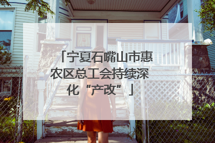 宁夏石嘴山市惠农区总工会持续深化“产改”