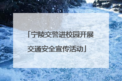 宁陵交警进校园开展交通安全宣传活动
