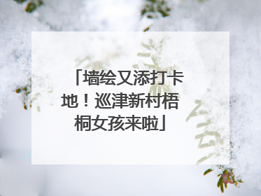 墙绘又添打卡地！巡津新村梧桐女孩来啦