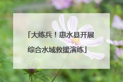 大练兵！惠水县开展综合水域救援演练