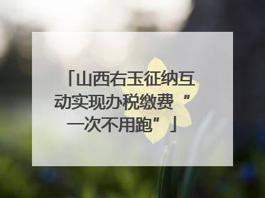 山西右玉征纳互动实现办税缴费“一次不用跑”