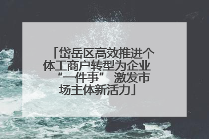 岱岳区高效推进个体工商户转型为企业“一件事” 激发市场主体新活力